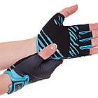 Рукавиці для фітнесу рукавички спортивні Zelart Fitness Gloves 3887 розмір M Black-Blue, фото 10