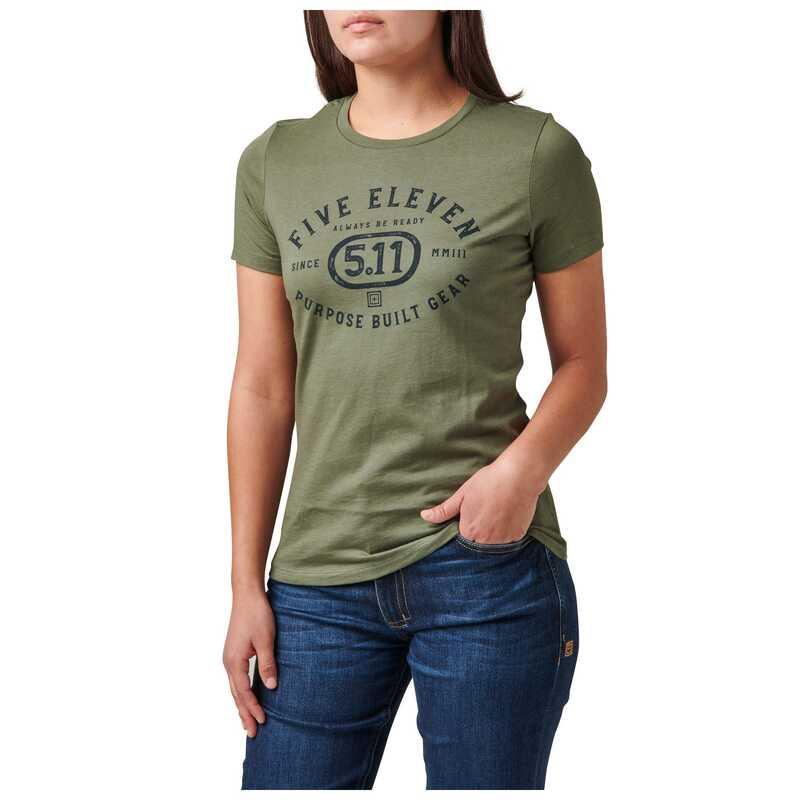 Жіноча футболка 5.11 WOMEN'S PURPOSE CREST TEE 69257 Small, Олива (Olive)