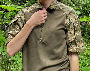 Жіноча тактична бойова сорочка Убакс Піксель з коротким рукавом UBACS літній жіночий