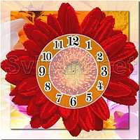 Часы для вышивки бисером Цветок. Цена указана без бисера