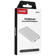 Зовнішній акумулятор повербанк Asonic AS-P10 10000mAh 2.1A 10W білий, фото 4