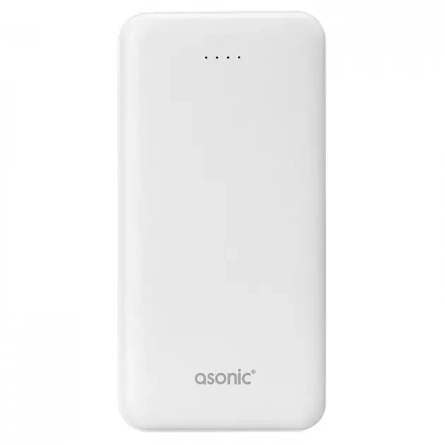 Зовнішній акумулятор повербанк Asonic AS-P10 10000mAh 2.1A 10W білий