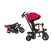 Велосипед трехколесный детский TILLY FLIP T-390/1 складной с родительской ручкой, красный