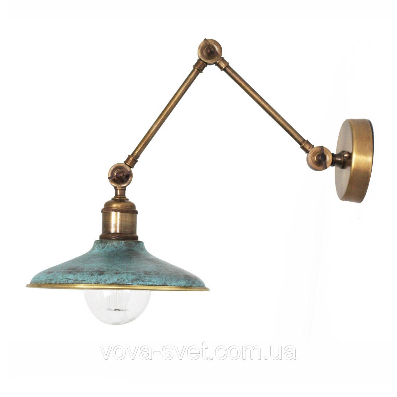 Настінно-стельовий світильник купол Loft Steampunk [ on Wall Ceiling Green Patina ] (3- поворотний)