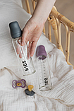 Пляшечка для годування BIBS Baby Glass Bottle Complete Set Latex 225ml, Iron, фото 3