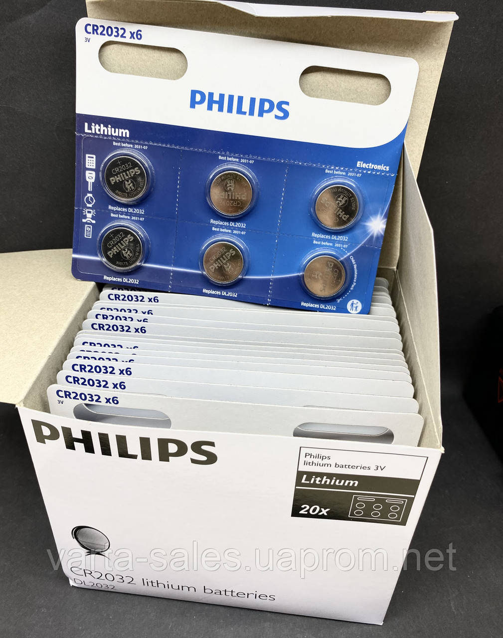 Батарейки Philips CR2032 опт (литиевая, 3V) - фото 3 - id-p1872628905