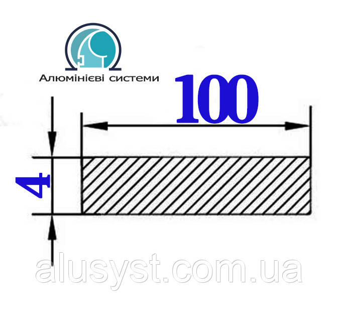 100х4 мм / смуга 3 метри / анодована