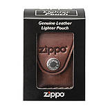 Чохол для запальнички Zippo LPLB коричневий на петлі, фото 3
