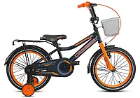 Велосипед детский CROSSER ROCKY 16" с ручным тормозом передней корзинкой багажником и боковыми колесами