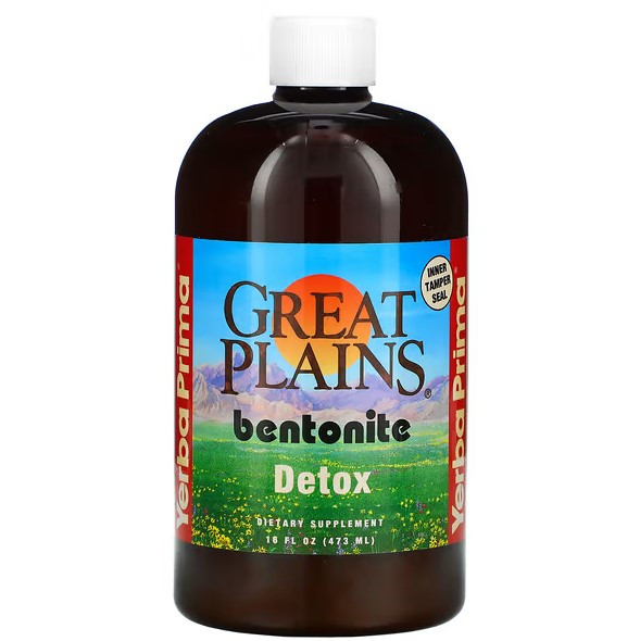 Бентоніт, засіб для детоксикації, Bentonite Detox, Yerba Prima, Great Plains, 473 мл (16 рідк. унцій)