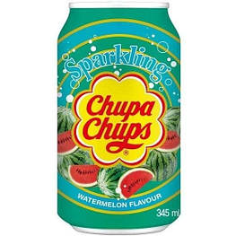 Газований напій Chupa Chups Watermelon Sparkling Drink Кавун 345 ml