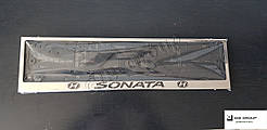 Рамка номерного знаку метал нержавіюча сталь з написом "Sonata" + логотип "