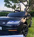Дитячий електромобіль Джип M 908, Land Rover, EVA гума, Амортизатори, чорний, фото 5