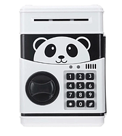 Электронная Копилка сейф с кодовым замком + купюроприемник "Панда", черный
