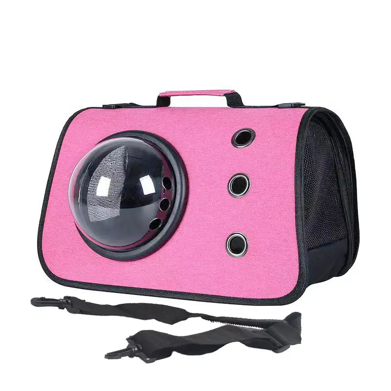 Сумка переноска для котів та собак з ілюмінатором CosmoPet CP-31 Pink