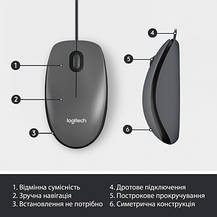 Ведмедик Logitech M100 USB Black (910-006652), фото 3