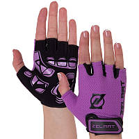 Перчатки для фитнеса перчатки спортивные Zelart Fitness Gloves 3888 размер XL Purple-Black