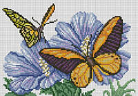 Картина из страз Dream Art Бабочки с анемонами (21 х 30 см) (DA-31831) 21 х 30 см (Без подрамника)