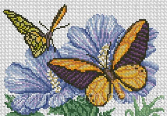 Картина из страз Dream Art Бабочки с анемонами (21 х 30 см