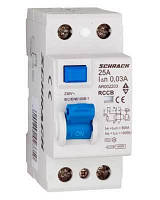 Пристрій захисного відключення 10кА/30мА 2Р 40A тип АС Schrack