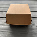 Упаковка для бургерів велика 140х140х70 мм крафт (25шт/уп|250шт/ящ), фото 2