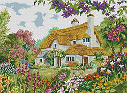 Картина стразами Dream Art Будинок у саду (40 х 55 см) (DA-31789) 40 х 55 см (Без підрамника)