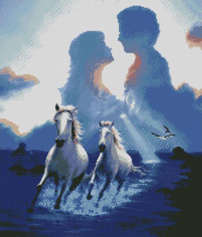 Картина стразами Dream Art Вітер кохання (50 х 59 см) (DA-31674) 50 х 59 см (Без підрамника)