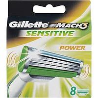 Gillette Mach3 Sensitive 8шт. Германия (кассеты джилет мак3 сенсетив) картриджи мач 3