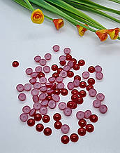 Полубусины 0,6 див. Фасовка 100 шт. Колір червоний.