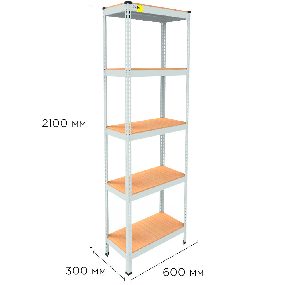 Металевий стелаж MRL-2100 ( 600x300) білий
