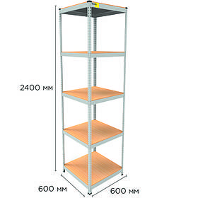 Металевий стелаж MRL-2400 ( 600x600) білий