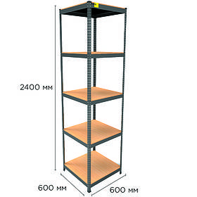 Металевий стелаж MRL-2400 ( 600x600) чорний