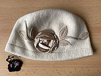 Женская элегантная шерстяная шапка Belinda от Willi Польша Молочный