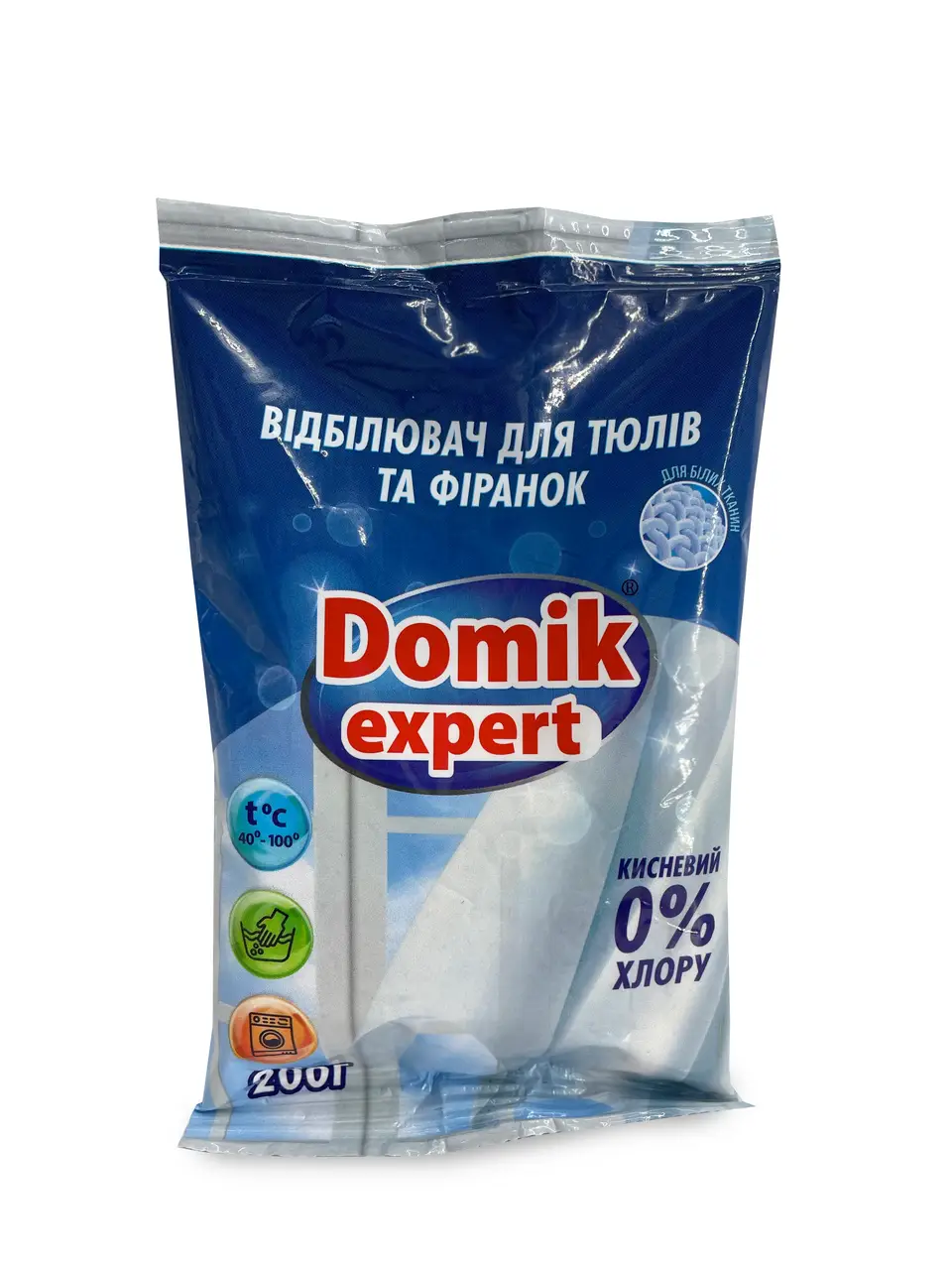 Відбілювач для тюлів та фіранок Domik Expert 200 г відбілювач для штор Засоби для виведення плям відбілювач