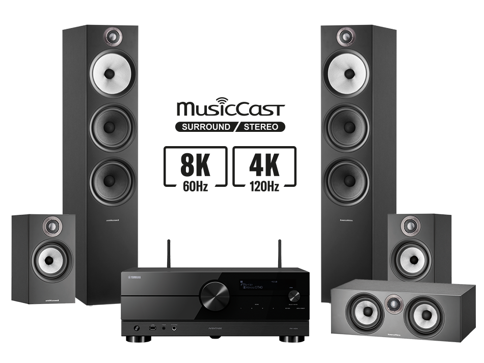 Домашній кінотеатр 5.0 Bowers & Wilkins 603 S2 + Yamaha RX-A2A