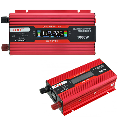 UKC 1000W KC-1000D Перетворювач струму AC/DC з LCD-дисплеєм, фото 1