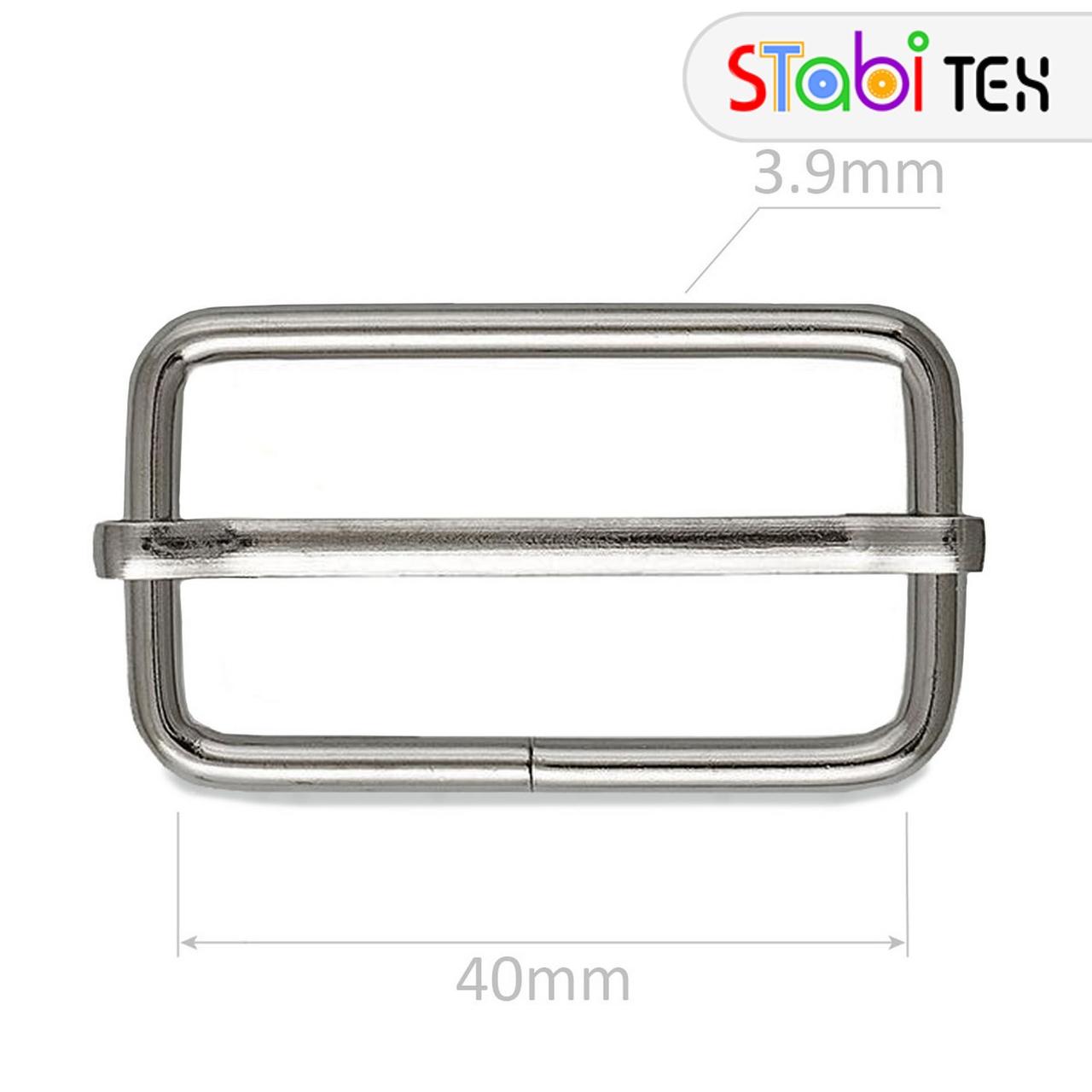 Пряжка пересувка 40мм х 16мм х 3,90мм Нікель