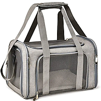 Сумка переноска для котів та собак 42x28x28 см CosmoPet CP-47 Grey