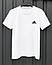Чоловіча футболка Adidas спортивна модна котонова, біла, чорна, розмір S, M, L, XL, XXL,, фото 4