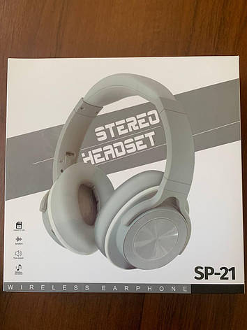 Навушники Wireless SP-21, Навушники bluetooth, Бездротові стереонавушники Червоні, фото 2