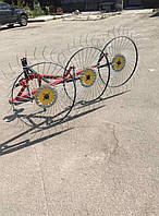 Грабли для трактора ворошилки 3-колесные Сонечко (крепленние 3х точка)