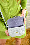 Маленька шкіряна сумочка ручної роботи, жіноча сумка через плече, шкіряна сумка ''Котики'', фото 5
