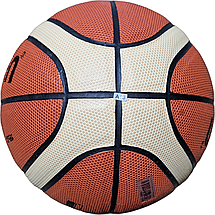 М'яч баскетбольний Molten, для зали / вулиці, № 5, PU, коричневий-бежевий, FIBA, GM5X, BA-4995, фото 3
