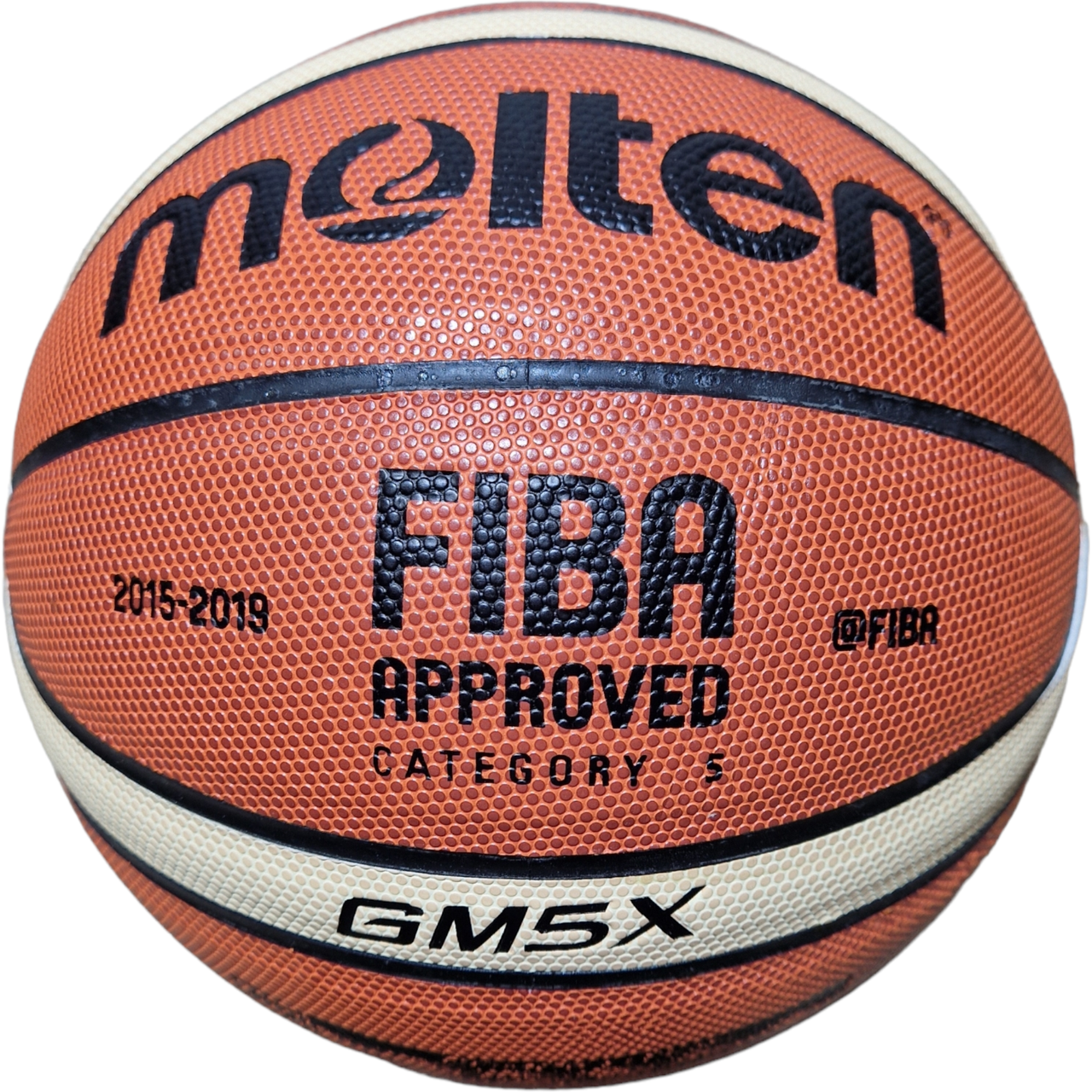 М'яч баскетбольний Molten, для зали / вулиці, № 5, PU, коричневий-бежевий, FIBA, GM5X, BA-4995