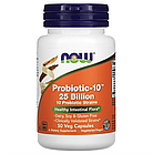 NOW Foods, Probiotic-10, 25 млрд КУО, 50 вегетаріанських капсул