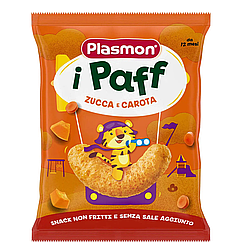 Снеки кукурудзяні з гарбузом та морквою “Baby Puffs”, Plasmon 15 г