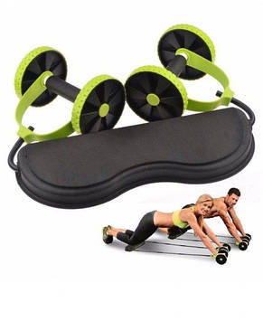 Фітнес колесо Revoflex Xtreme W25 | Фітнес ролик домашній | Тренажер для тіла | Гімнастичний ролик