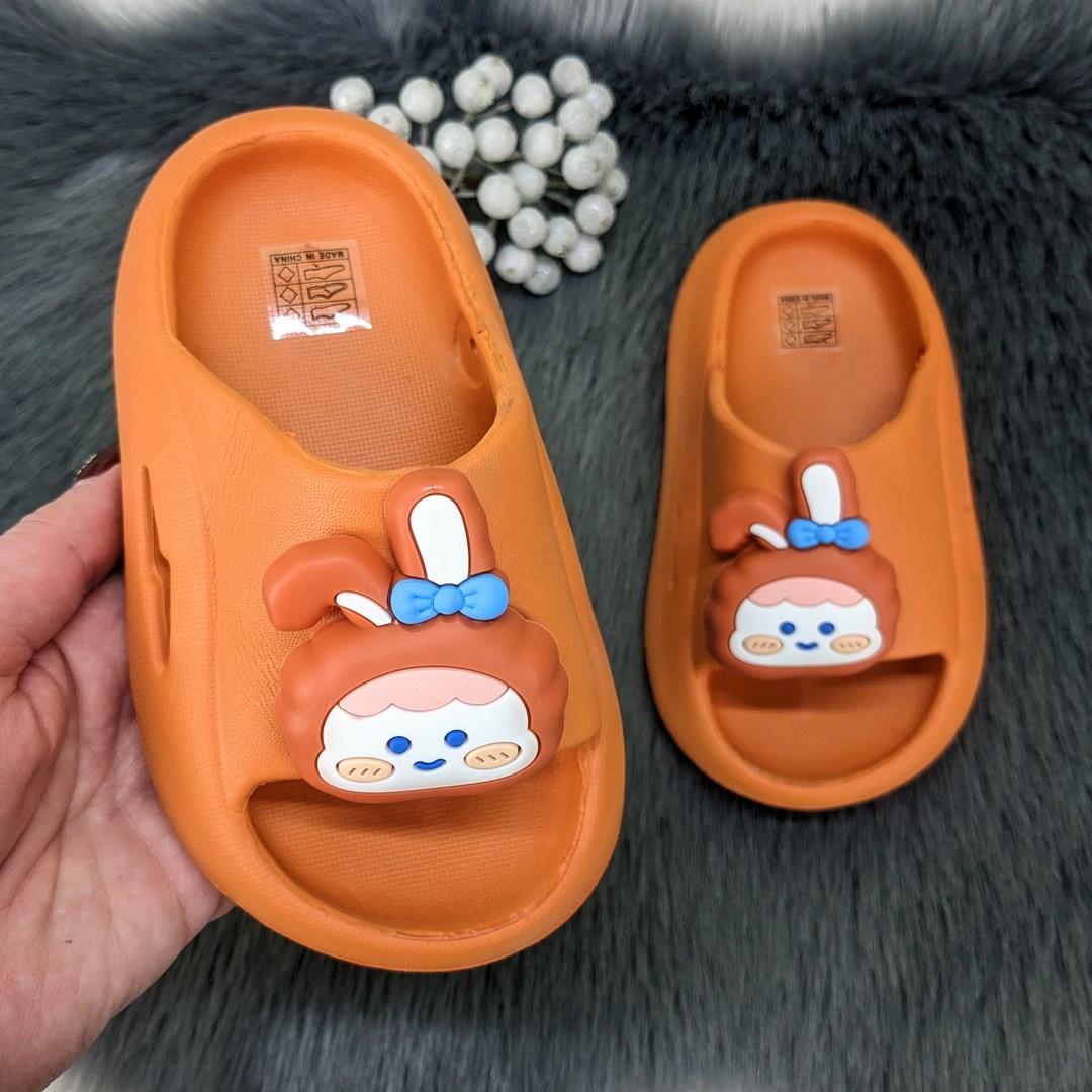 Шльопанці дитячі сланці пінка помаранчеві для дівчинки 5094