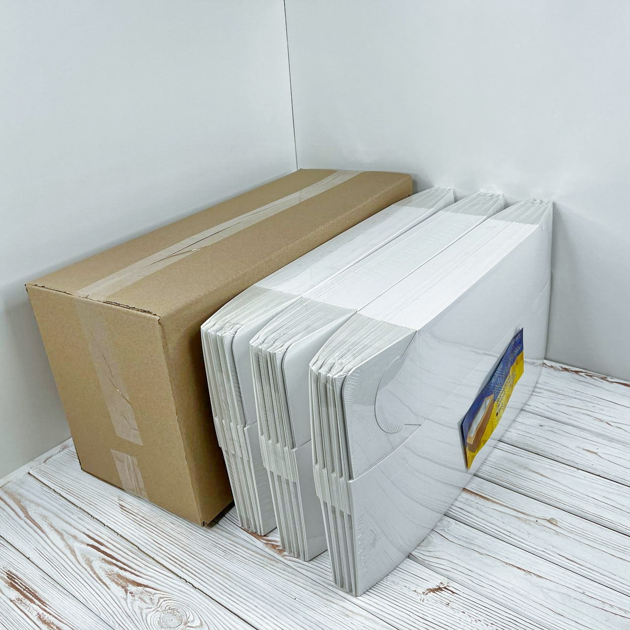 *150 шт* / ██ ОПТ - Ящик / Коробка / 330х150х110 мм / Біла / вікно-звичайний - к1511