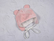 Велюрова шапка дитяча Magbaby Tessera рожева 42-46 см (6-12 міс), фото 2